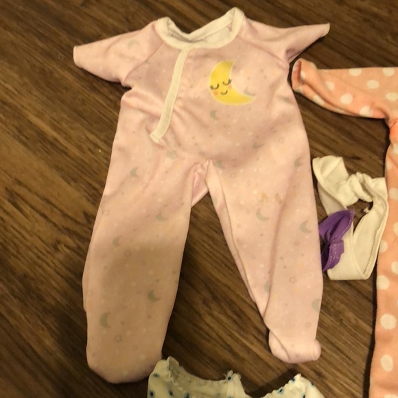 Large doll clothes bundle: nightgown, dress, tunic, cardigan, PJs, dress, tights - Picture 17 of 17